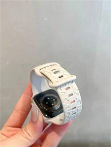 雕刻豹紋手環，適用於Apple Watch 49mm、38mm、40mm、41mm，軟紫外線運動錶帶，適用於Ultra2、9、8、7、SE、6、5、4系列 - 星光 - 查看 3