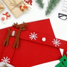 2入組聖誕節相框毛氈布家飾,節慶氛圍佈置,聖誕樹麋鹿相框 - 彩色 - 查看 5