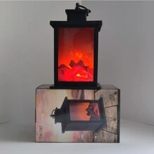 1個復古壁爐裝飾燈,led火焰模擬燈,夜燈,創意裝飾燈