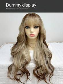 Water Wave Wigs With Bangs Ombre Wigs 28 Inch Heat Resistant Fiber Long Wavy Deep Wave Synthetic Wigs For Women Party Daily Used - Multicolor - View 7