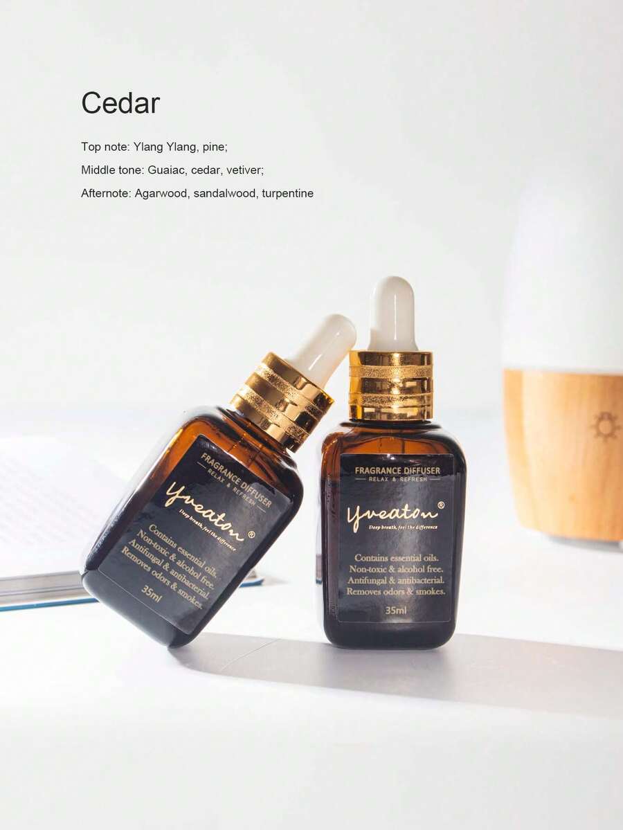 1 件裝雪松香精油,附滴管,適用於香薰擴散器、燈、爐子、木片、石頭和作為汽車香薰補充劑、高端香水替代品 - 雪松 - 查看 1