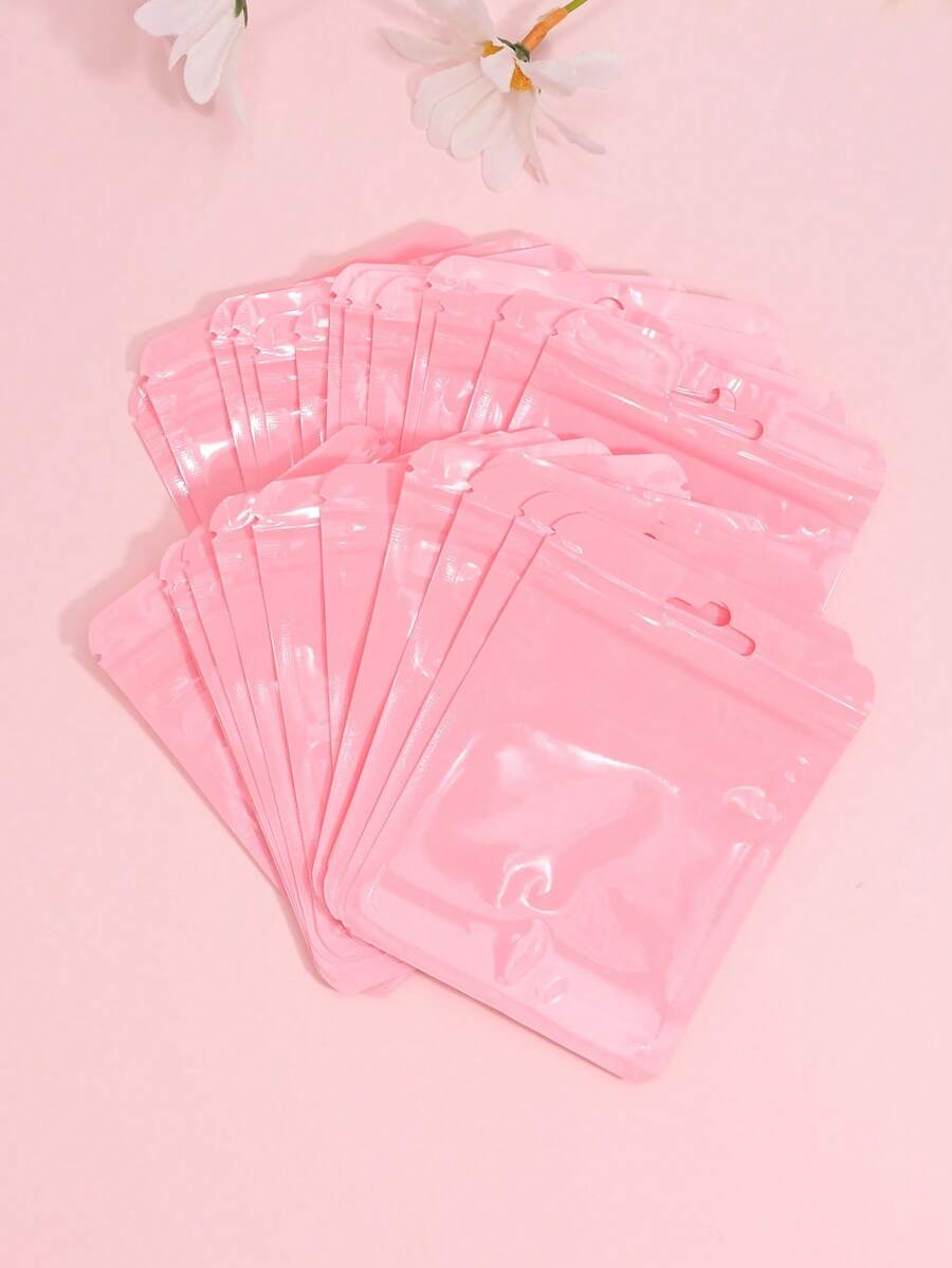 50 件時尚全息自封 Pe 袋,帶有珍珠光效果,可重複使用防塵珠寶袋,適合婚禮和派對,9*12 厘米 - 紫色 - 查看 1