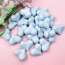 20顆瑪卡龍亞克力心形散珠16.5x21mm,diy手工手鍊鑰匙扣珠寶配件 - 16.5*21毫米 - 查看 7