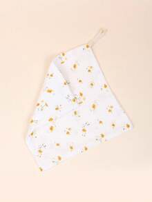 4 件裝新生兒平紋細布雙層毛巾、流口水圍兜和手帕套裝 - 粉色 - 查看 7