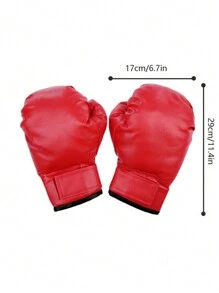 Pair Of Boxing Gloves For Men And Women, Sanda Fighting Martial Arts Protective Boxing, Training Muay Thai Gloves, Fitness Supplies, Thickened Design, Strong And Durable - Red - View 4