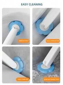 1set Multifuctional Disposable Toilet Cleaning Brush With Holder And 6 Wand Refills For Bathroom Cleaning, Disposable Toilet CleaningSystem, Bathroom Tools - A set of brush bar bases [including 6 marine fragrance brush heads] - View 7