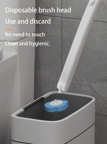 1set Multifuctional Disposable Toilet Cleaning Brush With Holder And 6 Wand Refills For Bathroom Cleaning, Disposable Toilet CleaningSystem, Bathroom Tools - A set of brush bar bases [including 6 marine fragrance brush heads] - View 9