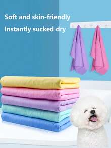 1 Miếng Sản phẩm chăm sóc cá nhân Màu xanh lá Thú cưng Con hươu Da lộn Sấy khô nhanh Khăn tắm Với PVA Nguyên vật liệu , Đa chức năng , Đối với Chó Làm sạch Và Tắm rửa - Màu xanh Bạc hà - Xem 4