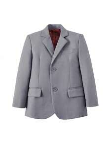 Children's Light Gray Suit 4 Piece Set With Suit, Pants, Shirt And Tie - Light Grey - View 4