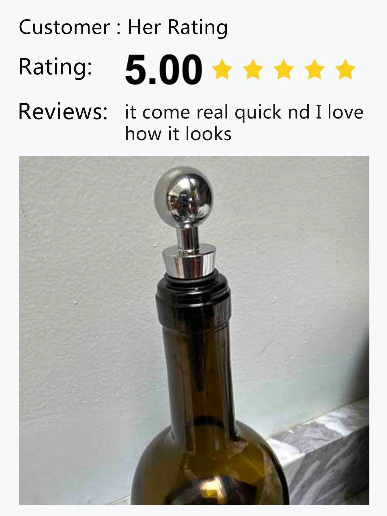 Champagne Sealer Stopper, Stainless Steel Sparkling Wine Bottle Plug