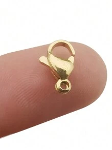 10/20 件時尚金屬不銹鋼金龍蝦扣適用於 Diy 手鍊項鍊連接工藝配件珠寶用品 - 金色 - 查看 11