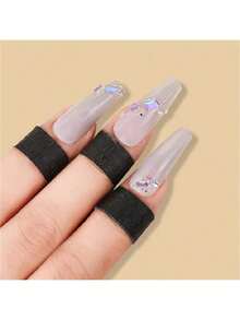 美甲防uv護手套,led燈紫外線防護,護手套,美甲防燙黑色膠帶工具 - 黑色 - 查看 5