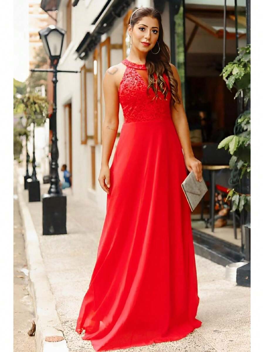 Women Dresses - 珊瑚粉 - 查看 1