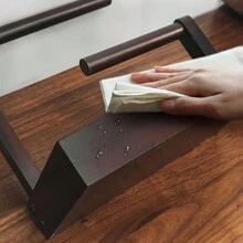 Vòng tay bằng gỗ Hộp đựng đồ cho người chơi, treo vòng tay đính cườm và đựng đồ trang sức bằng gỗ óc chó Đồ trang trí - Gỗ đỏ - Xem 4