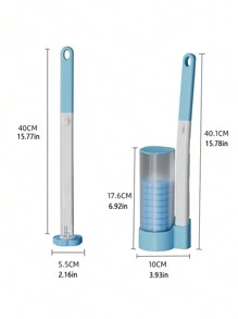 1set Multifuctional Disposable Toilet Cleaning Brush With Holder And 6 Wand Refills For Bathroom Cleaning, Disposable Toilet CleaningSystem, Bathroom Tools - A set of brush bar bases [including 6 marine fragrance brush heads] - View 10