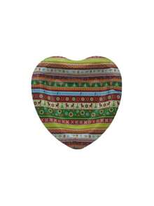 Bandeja/charola de plástico mediana forma de corazón navideña. - Multicolor - Ver 1