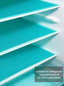 4pcs Solid Color Moisture-Proof Drawer Mat, Blue Anti-Slip Shelf Liner For Household For School,Office,Household,Travel