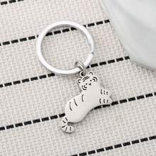 1 Pieza Llavero Con Diseño De Tigre De Dibujos Animados, Colgante De Mochila Y Llavero De Pareja - Plateado - Ver 7