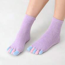 مجموعة من ثلاث أزواج من جوارب الأصابع للنساء جوارب الطاقم خمسة أصابع للركض والرياضة، جوارب أصابع القدم الخمسة مناسبة للاستخدام في الخارج والرياضة، خريف