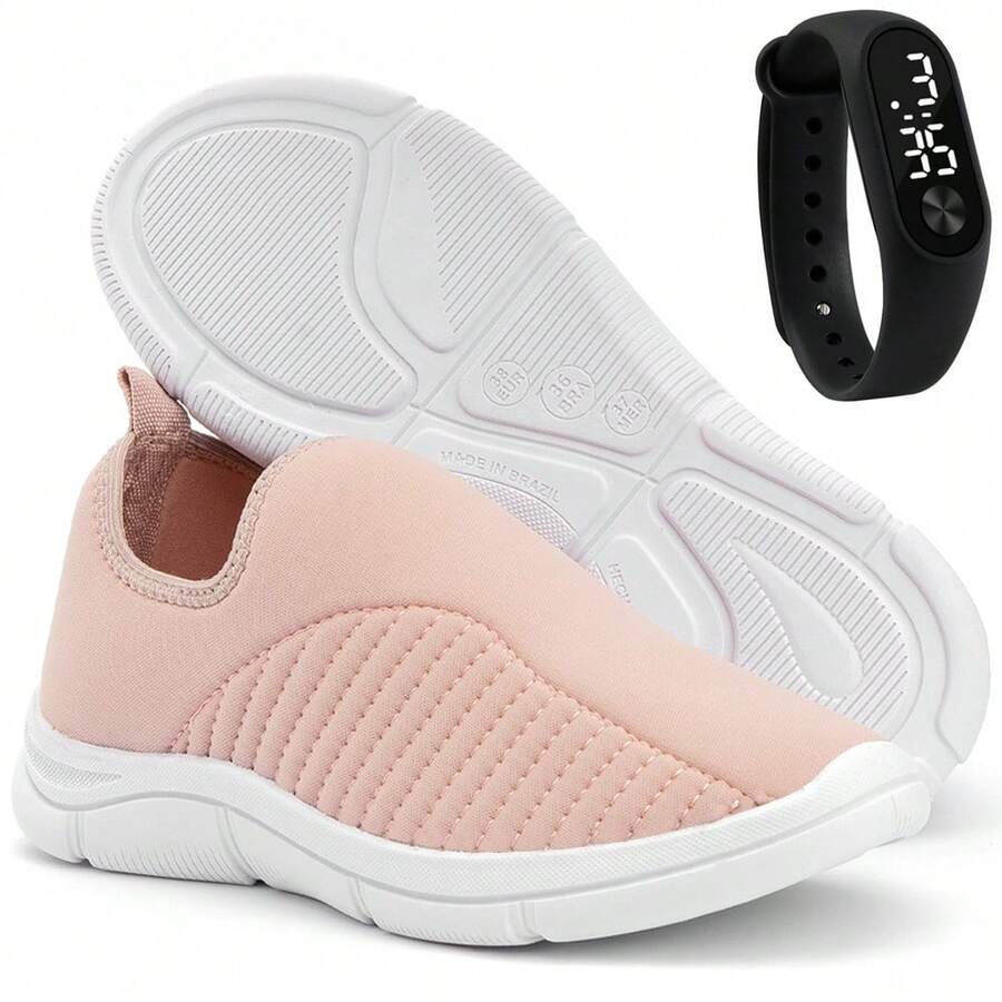 NỮ Giày nêm thể thao - Màu hồng gỉ - Xem 1