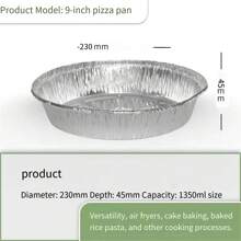 Air Fryer Accessories Set, Including Parchment Paper, Aluminum Foil Container, Round Foil Pan, Disposable Takeout Box, For Baking, Grilling, Frying In Oven Home Kitchen Appliances Gadgets Tools Christmas Kitchen Stuff Cooking Christmas - 8-inch tinfoil plate - View 8