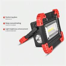 1pc Solar Powered Emergency Portable Handheld Lamp With Magnet - Solar panel + magnet - View 3