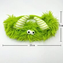 1個有趣的條紋角鹿角和長頭髮設計的髮箍