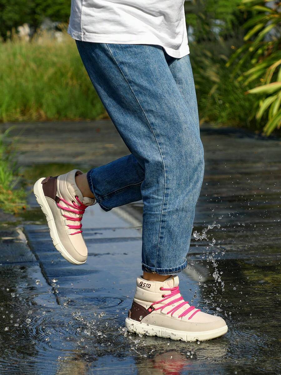 STQ Women Winter Boots With Insulated Insole | Warm & Cozy Winter Snow Boots For Women | Lightweight Non Slip Walking Boots Water Resistant - BE - Xem 1