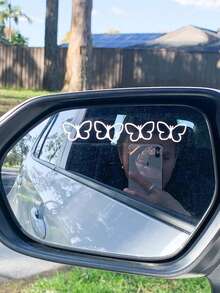 RandySticker 蝴蝶 | 乙烯基貼紙時尚汽車後視鏡貼紙汽車配件可愛汽車貼紙後視鏡裝飾女性車用貼紙