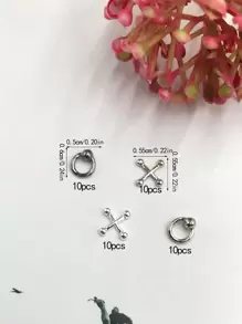 40pcs Mixed Alloy Punk Nail Art Decoration Accessories DIY Nail Charms Nail Gems Nail Supplies