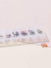 7 Day Pill Organizer, Weekly Pill Case For Pills, Supplements & Vitamins - White - View 4