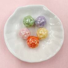 5入組單色毛線和珠子ball 14.8mm Diy項鍊手鍊製作珠子