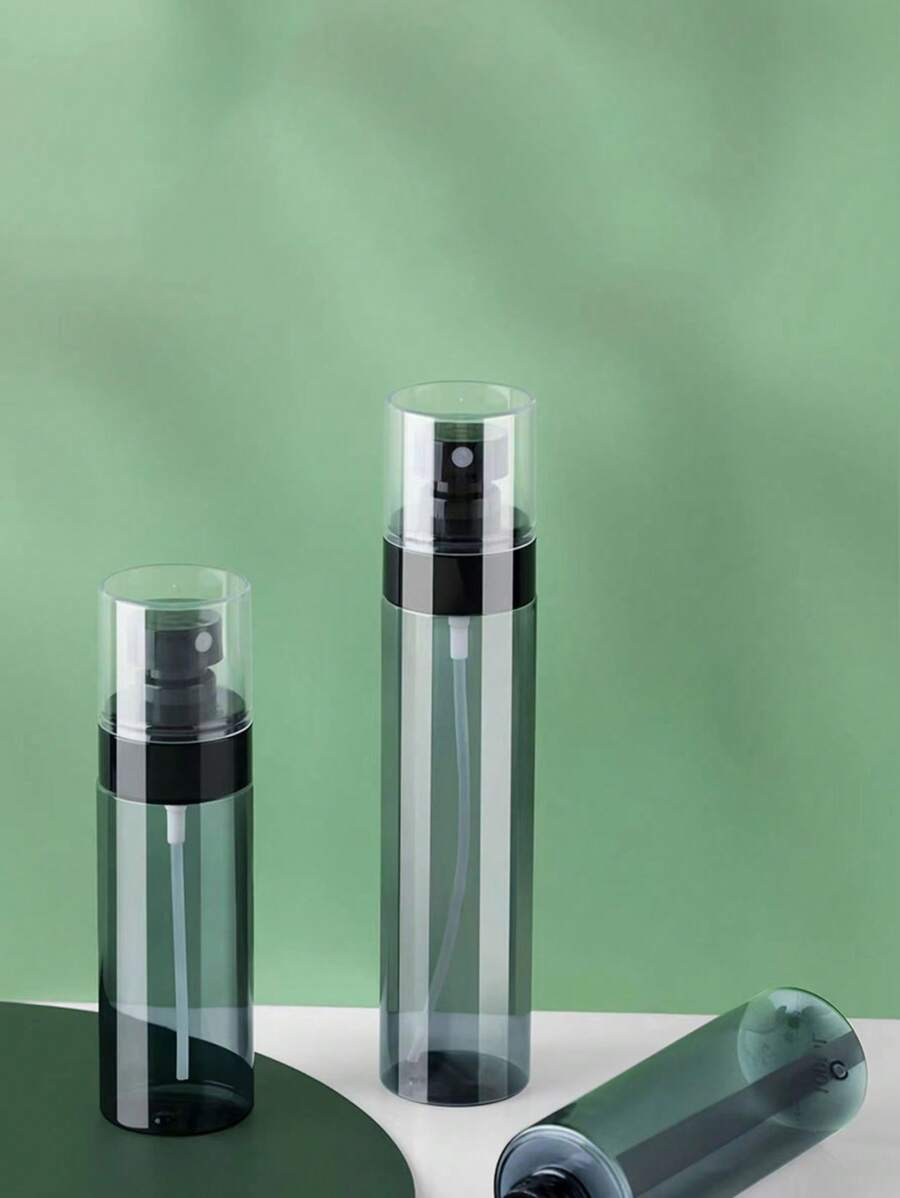 1 Pezzo Bottiglia Spray Portatile Da 30 Ml/60 Ml/80 Ml/100 Ml/120 Ml Con Ugello A Nebulizzazione Ultrafine Separato Per Cosmetici, Idratazione Viso Durante I Viaggi - Grigio - Visualizzare 1