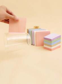 4pks/400st Slumpmässig färg Morandi Style Självhäftande Memo Notes - Multifärgad - Visa 5