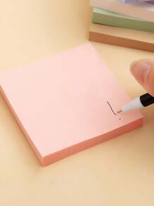 4pks/400st Slumpmässig färg Morandi Style Självhäftande Memo Notes - Multifärgad - Visa 3