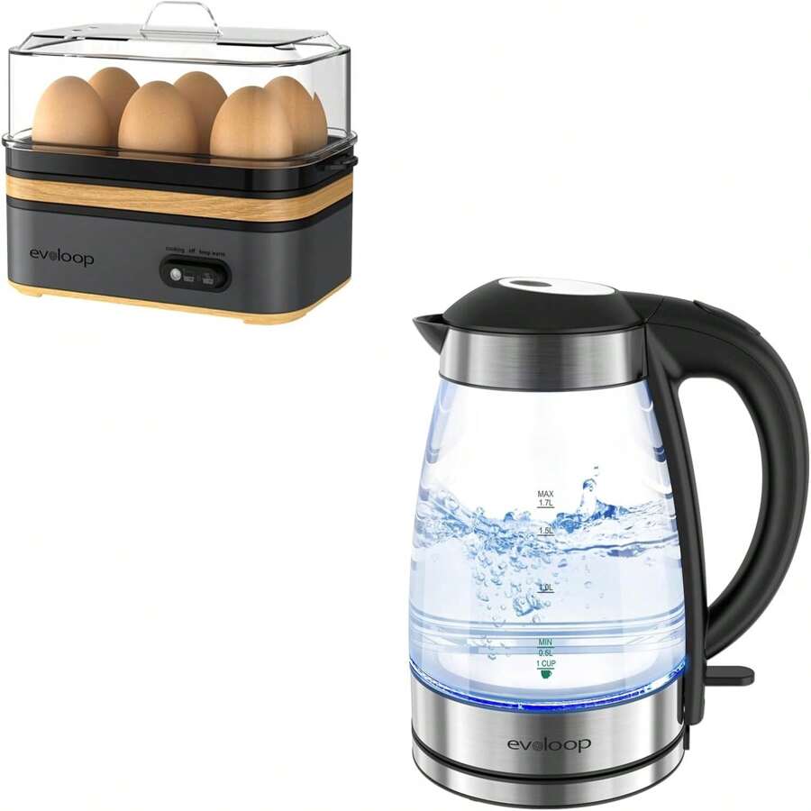 Evoloop Rapid Egg Cooker Electric 6 Eggs Capacity with Evoloop Electric