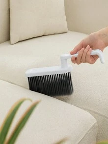 1pc Multifunctional Soft Bristle Bed/Sofa Brush With Static Electricity For Home Bedroom Cleaning And Hair Removal, 2 In 1 Replacement Brush With Lint Roller - White - View 7