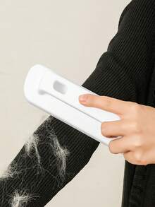 1pc Multifunctional Soft Bristle Bed/Sofa Brush With Static Electricity For Home Bedroom Cleaning And Hair Removal, 2 In 1 Replacement Brush With Lint Roller - White - View 8