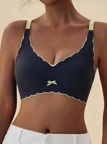 Seamless, Comfortable, Thin Bra For Small Breasts - Black - View 1