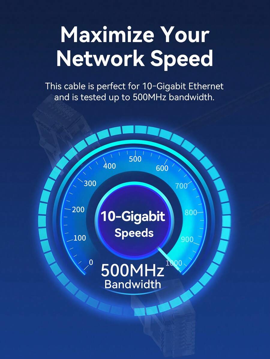 Câble de connexion chat 6 Vention, cordon réseau Cat6 avec tête incurvée double