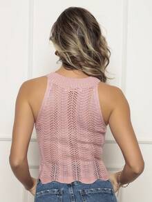 Women Knit Tops - Hồng - Xem 5