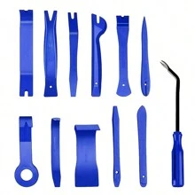 12 Pcs Car Trim Removal Tool Set, Auto Clip Removal Tool Kit for Bumper Fastener Rivet Clips Car Door Clip Panel Audio Video Dashboard Dismantle, Automotive Plastic Pry Tool Repair Tools Set (Blue) - Blue - View 7