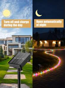 105ft/300 LED Solar Powered Outdoor String Lights, 8 Lighting Modes, Outdoor IP67 Waterproof, 3 Color Options, Ideal For Xmas Tree Decorations, Holidays, Christmas, New Year, Outdoor Camping, Municipal Road Decoration
