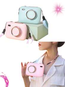 Portable USB Rechargeable Handheld Fan In The Shape Of A Camera - Multicolor - View 2