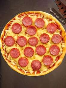 1pc New Arrival Pizza Design Flannel Blanket Burrito Blanket For Office Nap, Flying Saucer Blanket - Multicolor - View 3