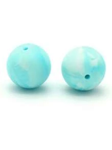 20入組15mm矽膠珠子,適用於嬰兒咬咬和diy珠寶製作,糖果色圓形散珠 - 彩色 - 查看 35