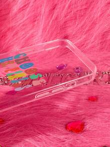 1入組彩色畫英語口號印花手機殼，適用於iPhone/Samsung - 彩色 - 查看 3