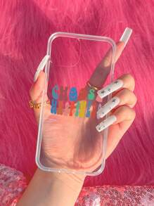 1入組彩色畫英語口號印花手機殼，適用於iPhone/Samsung - 彩色 - 查看 2