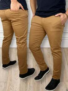Men Pants - Rust Brown - View 2
