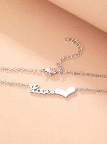 不鏽鋼項鍊搭配浪漫心形吊墜,獨特時尚設計,適合女性,情人節禮物